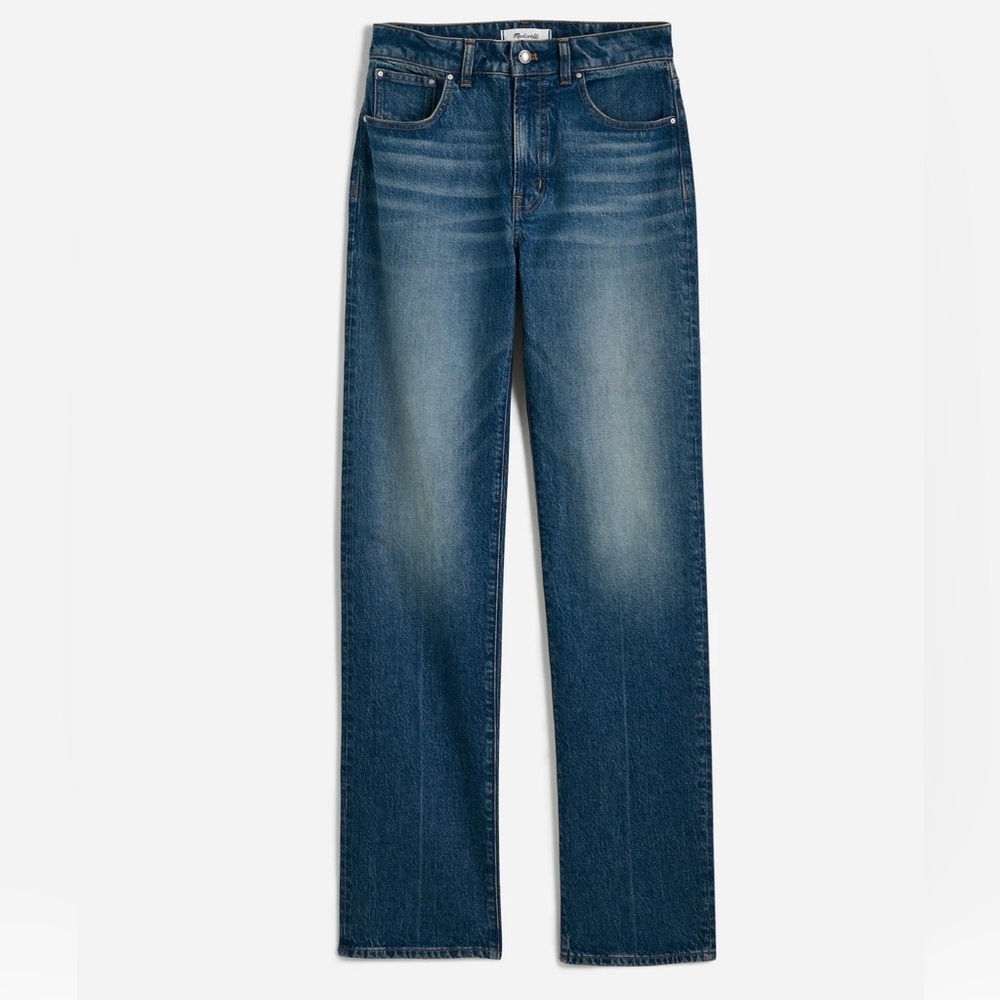 The Plus Curvy Longline Straight Jean in Greendale Wash size 14W